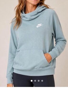 Nike Women's Light Blue/Green Pullover Hoodie